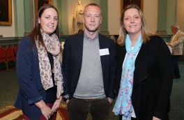 Lyndsey Turner (left) with Stuart Matthews and Jeanne McGann.